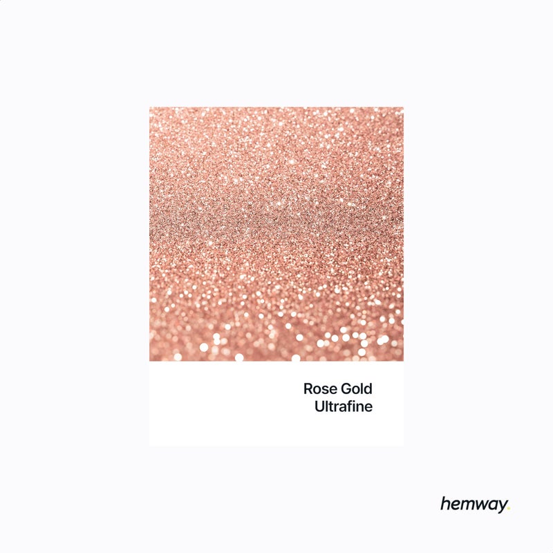 Hemway Craft Glitter Rose Gold 100g Ultrafine Glitter for Crafts, Resin, Epoxy, Tumbler, Art, Candle, Decorations, Crafting Supplies - Image 2